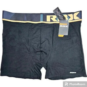 RBX Boxer Briefs black 6" inseam NWT Large or XL